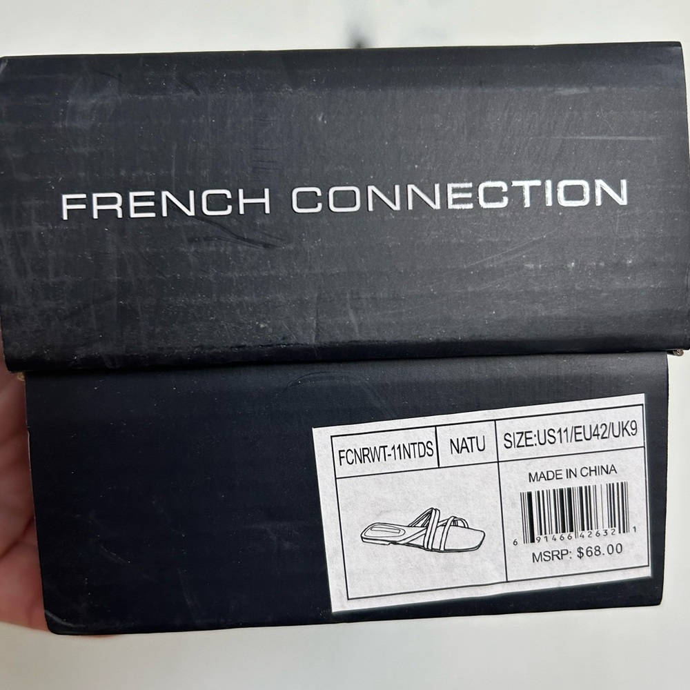 French Connection North West Rope Flat Sandals Size 11 Tan - Picture 8 of 8